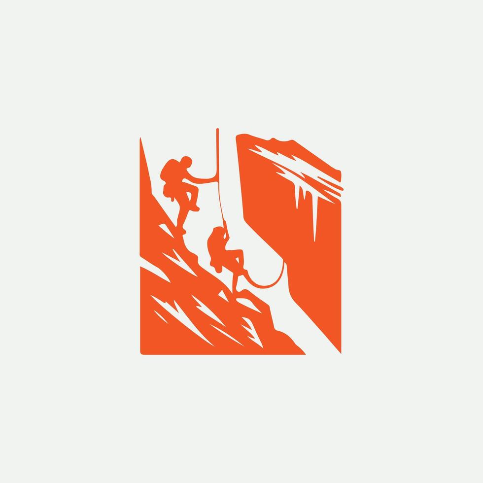 Crag Bound Rock Climbing logo vector