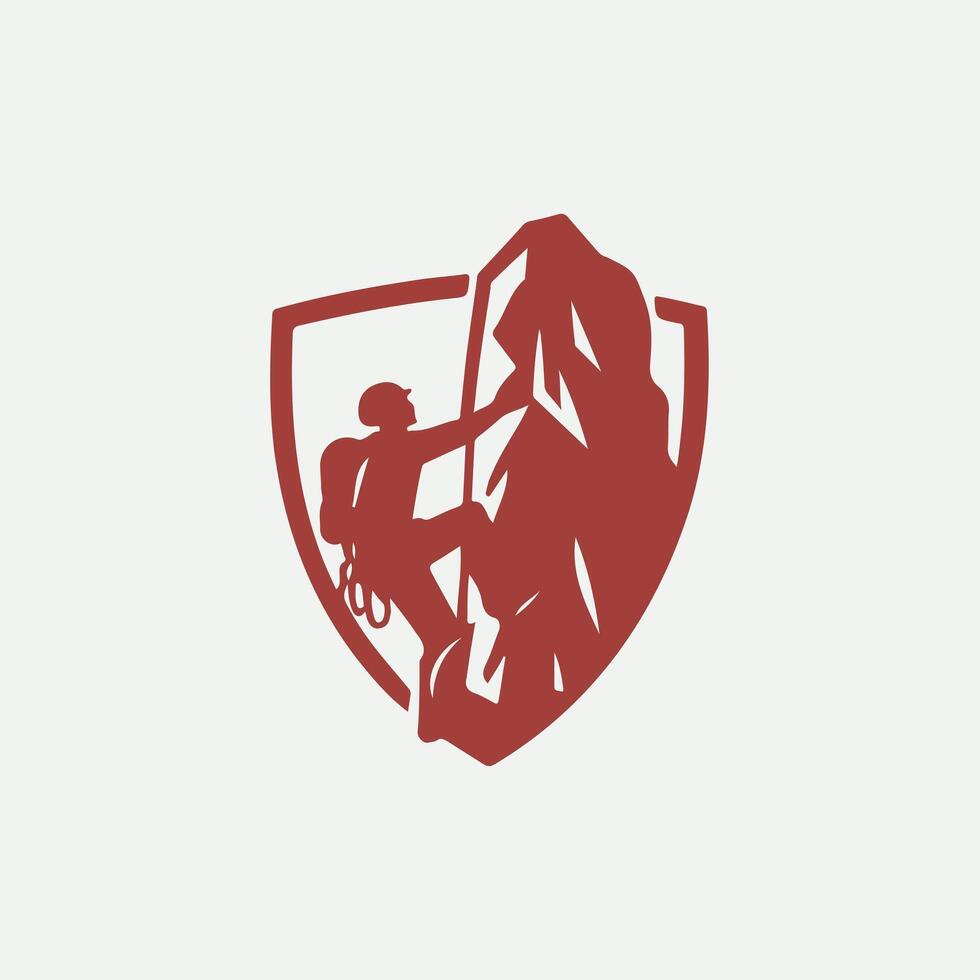 Rock Climb X Rock Climbing logo vector