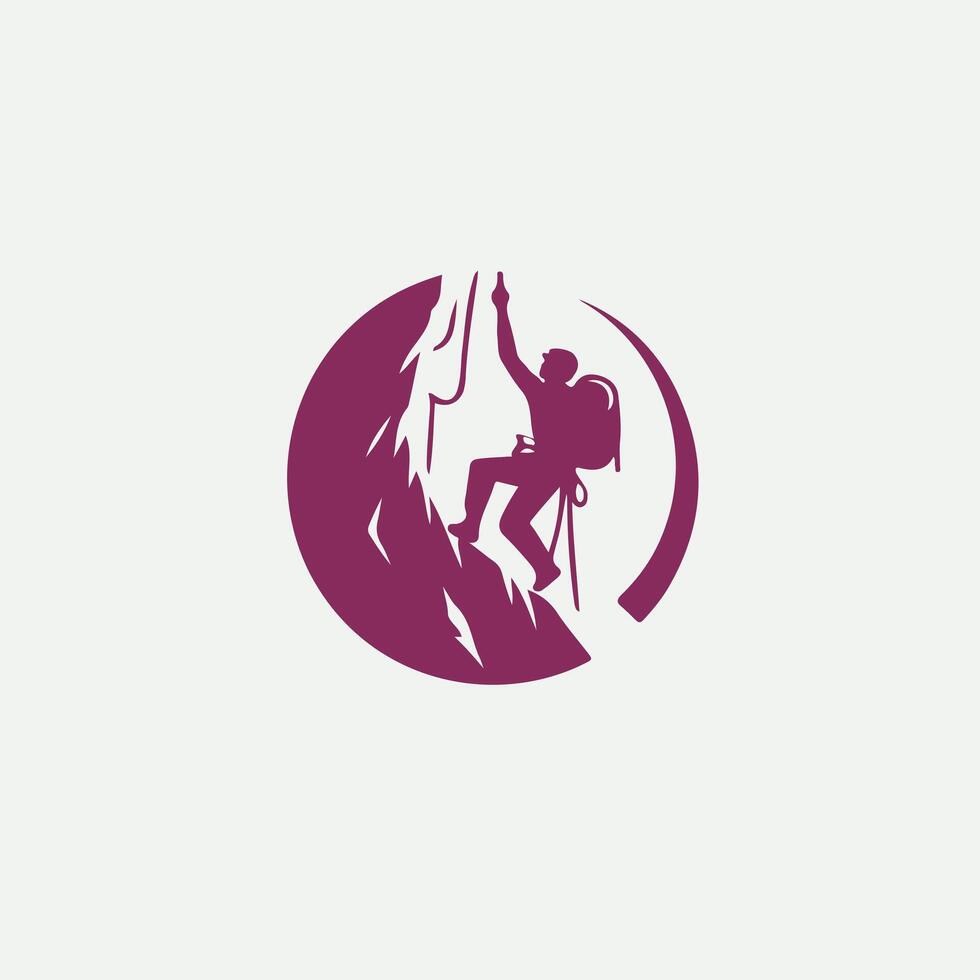 Climb Bound Rock Climbing logo vector