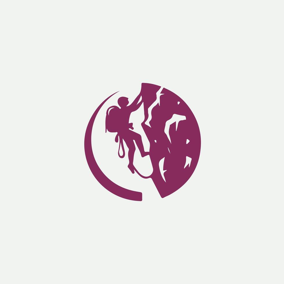 Boulder Rise Rock Climbing logo vector
