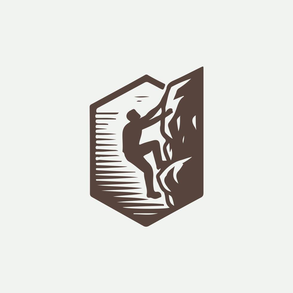 Rock Pioneers Rock Climbing logo vector