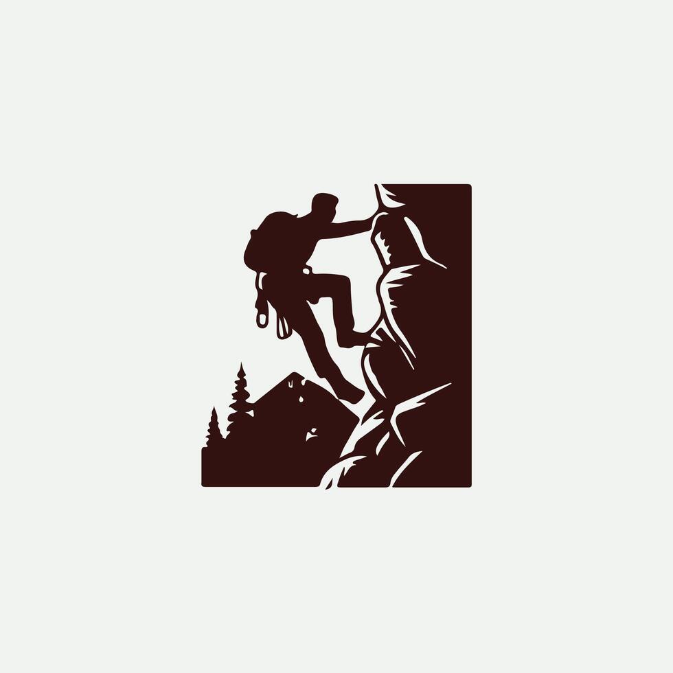 Rock Vanguard Rock Climbing logo vector