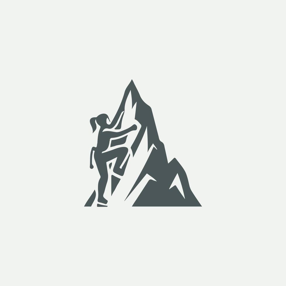 Ascent Grip Rock Climbing logo vector
