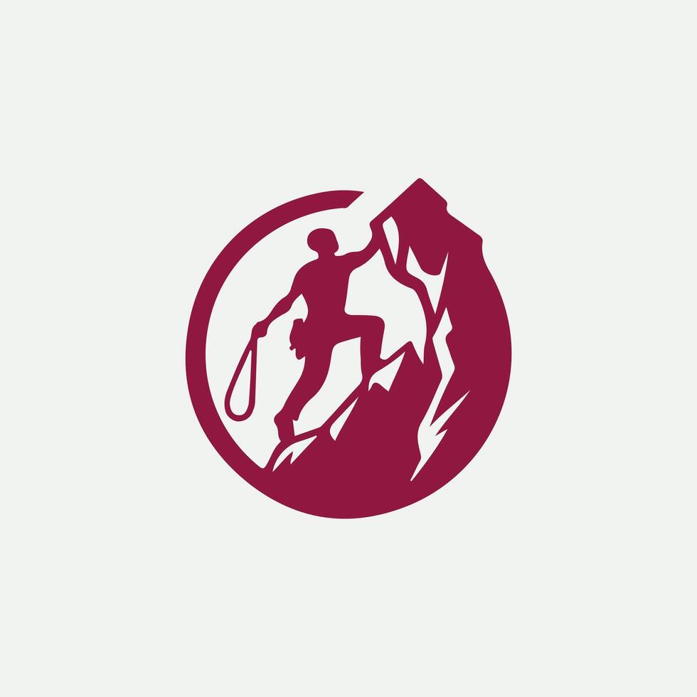 Boulder X Rock Climbing logo vector