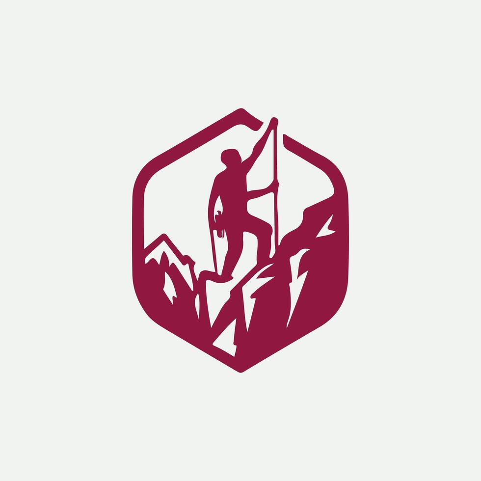 Cliff Riders Rock Climbing logo vector