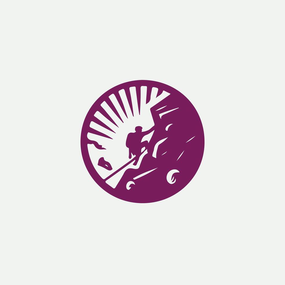 Stone Grip Rock Climbing logo vector