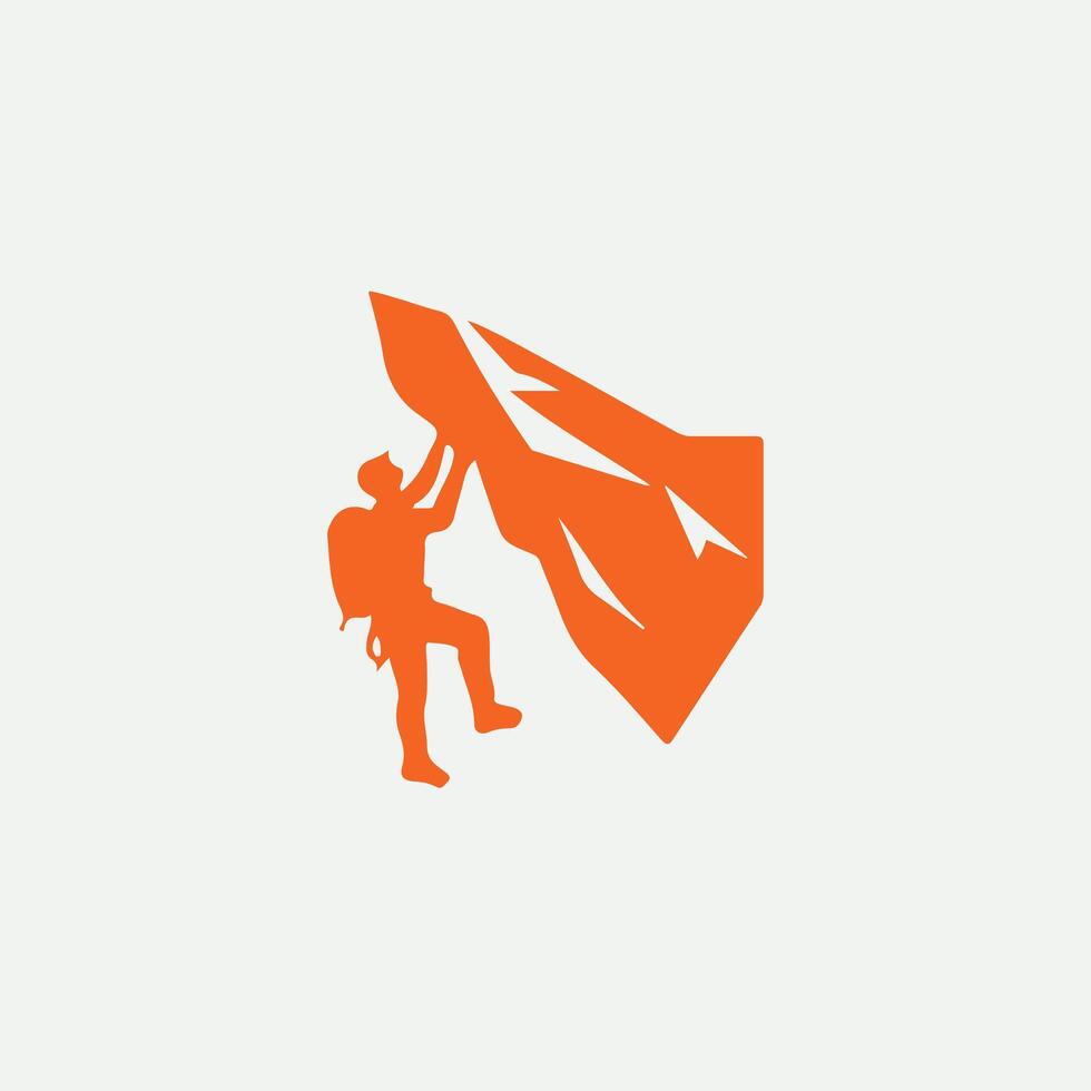 Summit Climbers Rock Climbing logo vector