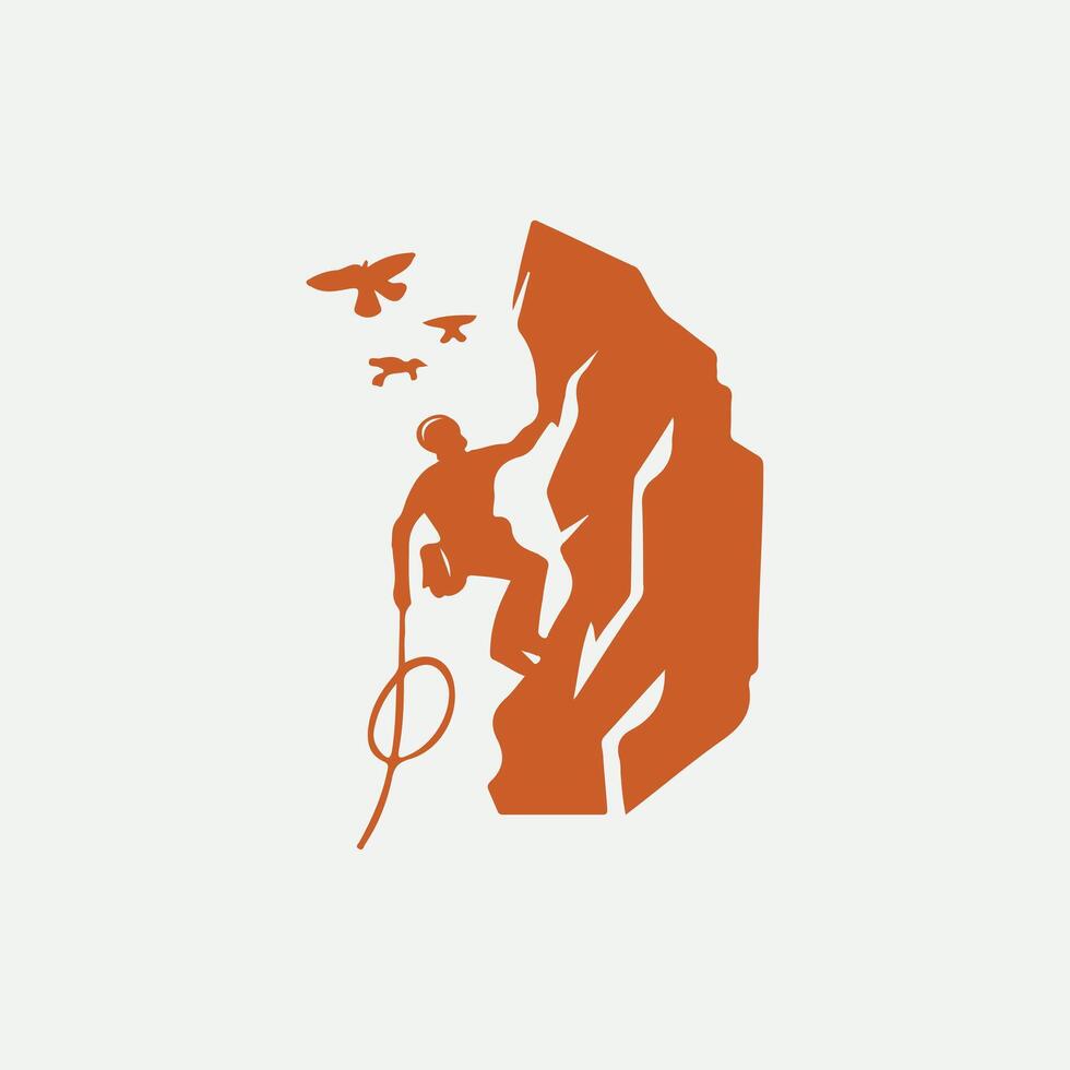 Peak Grip Rock Climbing logo vector
