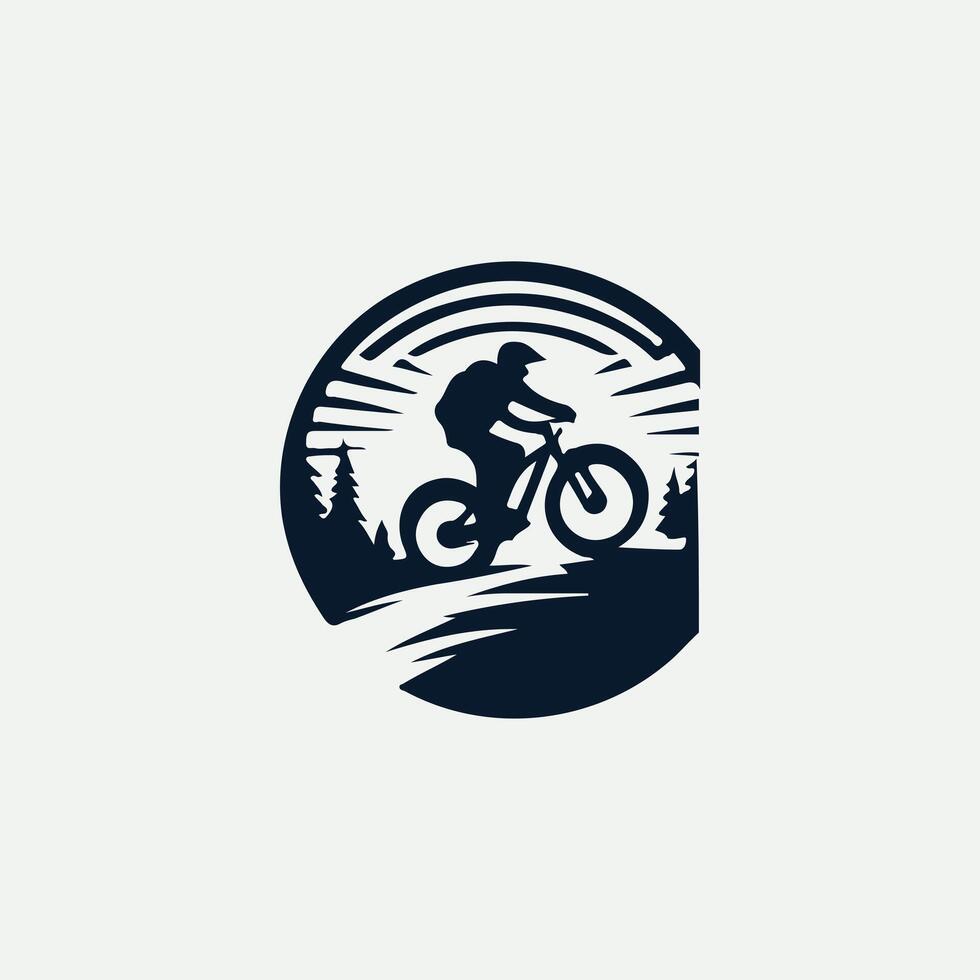 Frozen Summit Mountain Biking Logo Design vector