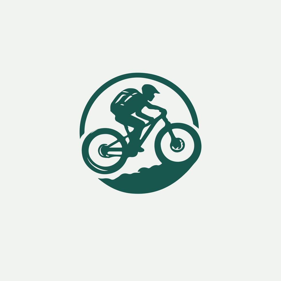 Summit Peak Mountain Biking Logo Design vector