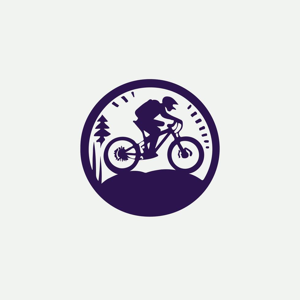 High Altitude Riders Mountain Biking Logo Design vector