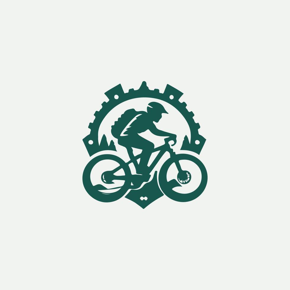 Trail Blazer Riders Mountain Biking Logo Design vector