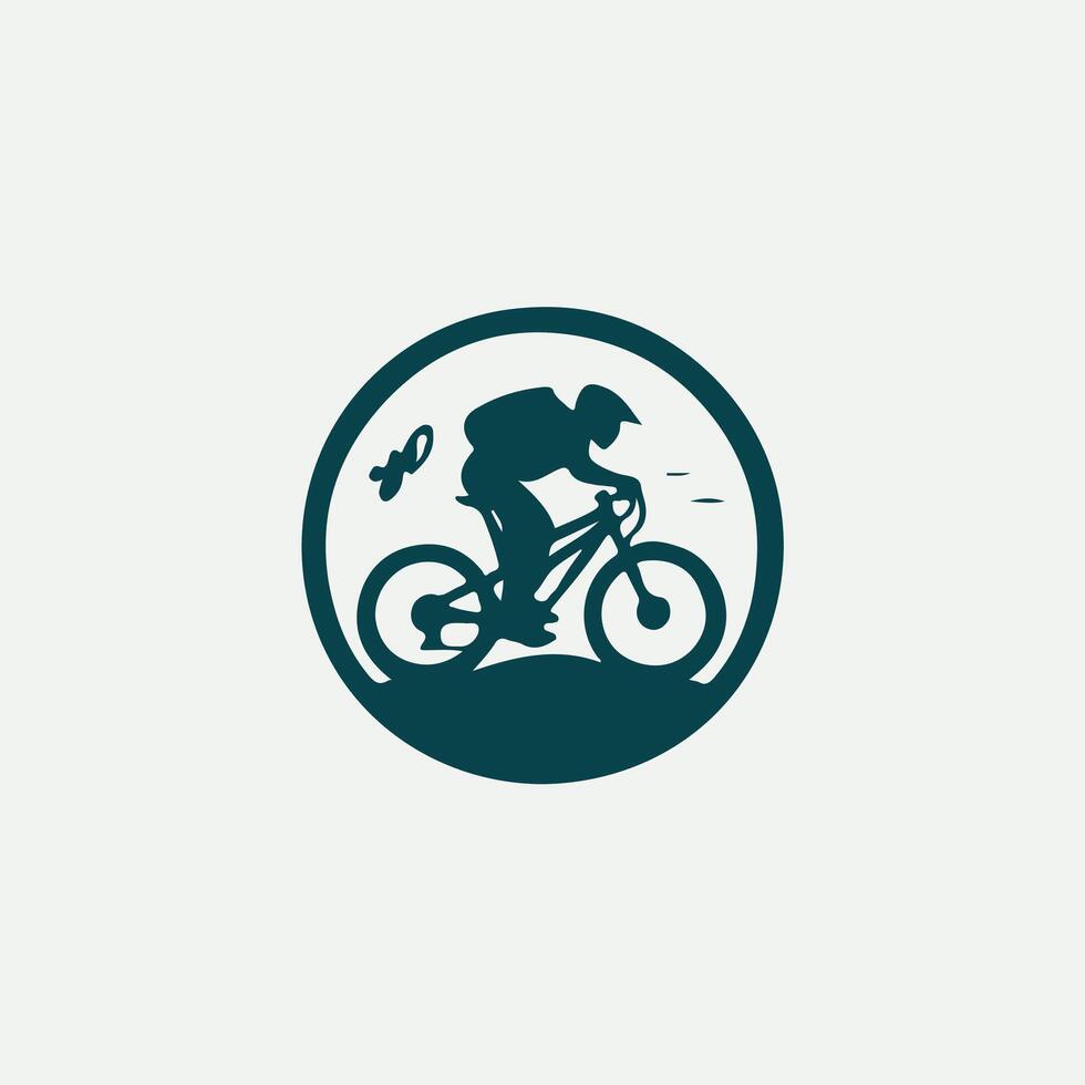 Peak Pedalers Mountain Biking Logo Design vector