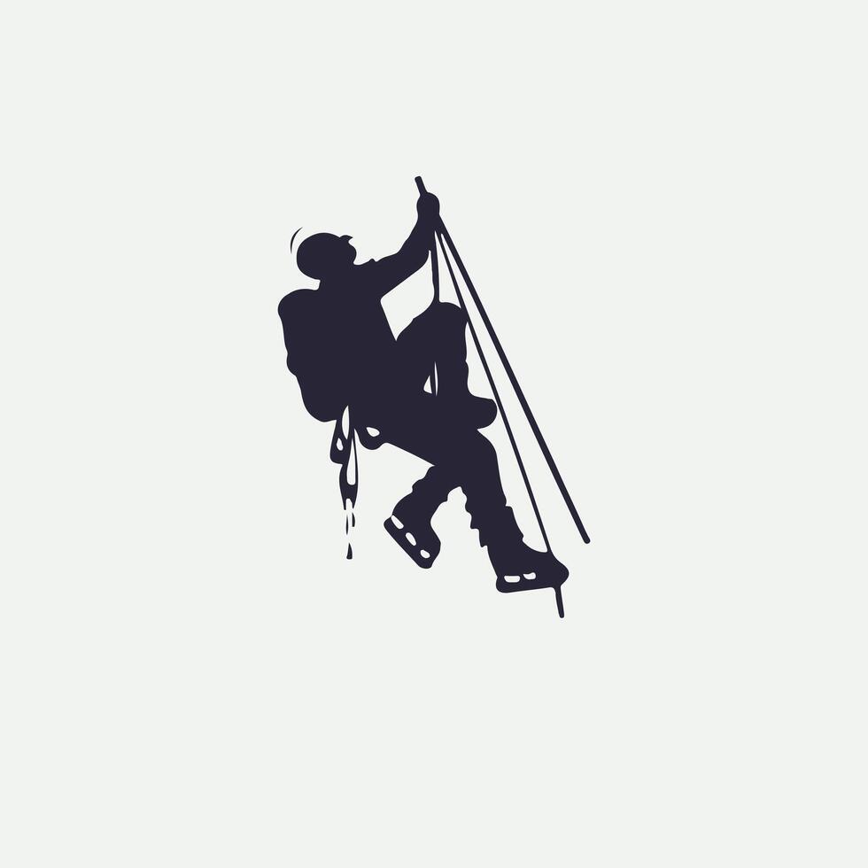 Glacier Reach Expeditions Ice Climbing Logo Design vector