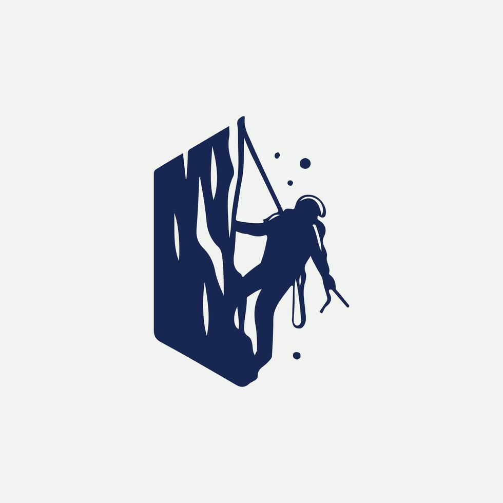 Frozen Ridge Seekers Ice Climbing Logo Design vector