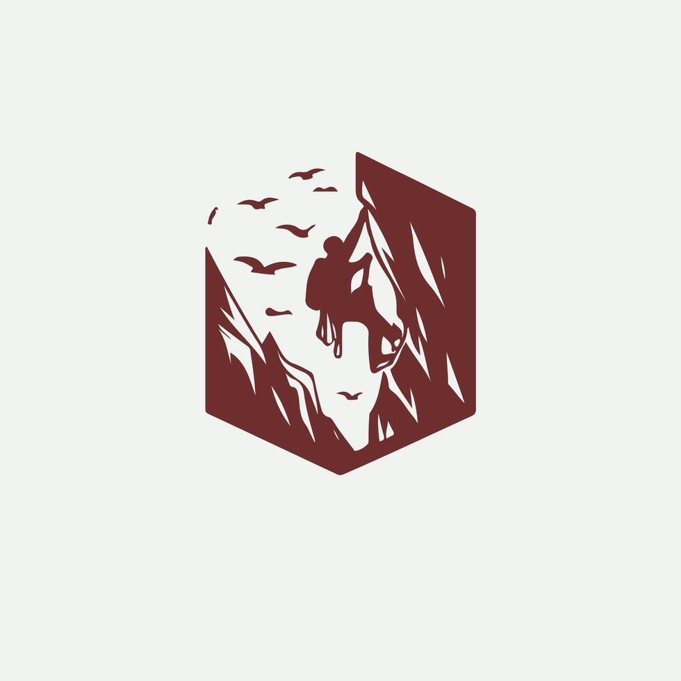 Glacier Spire Adventures Ice Climbing Logo Design vector