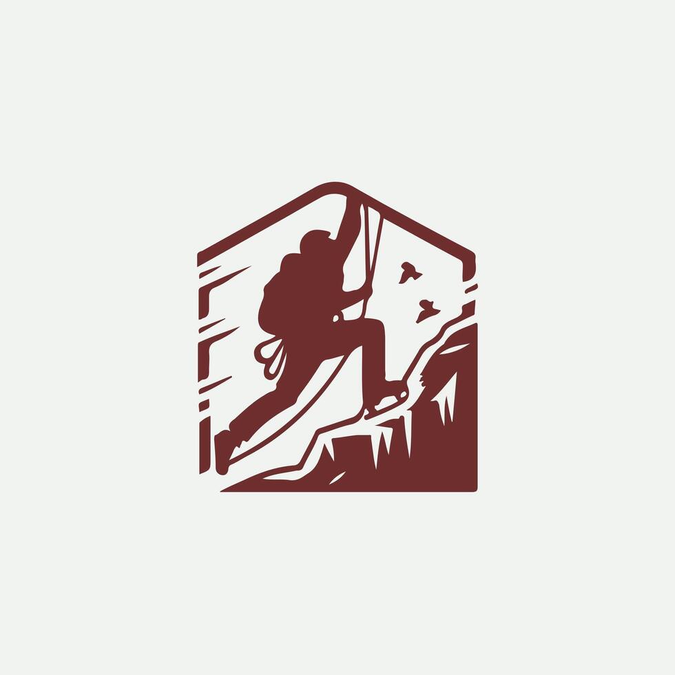 Ice Quest Logo Climbing vector
