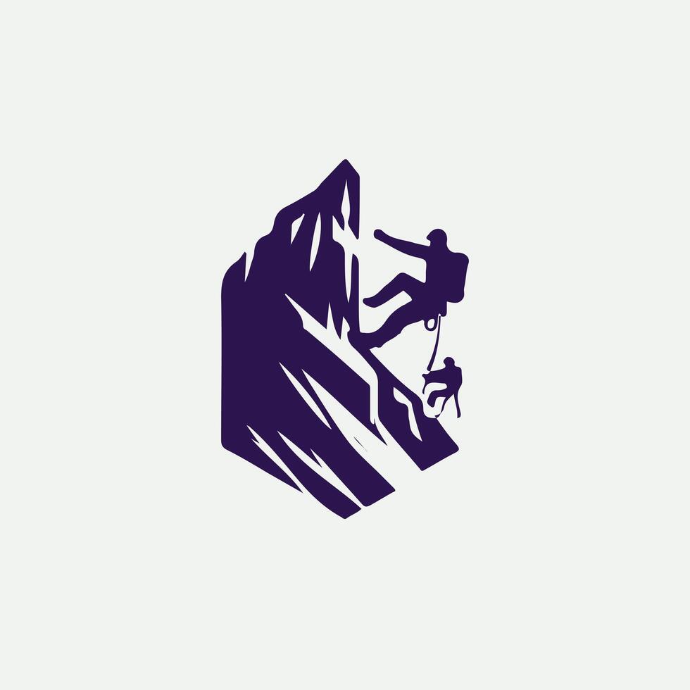 Frosty Peaks Ice Climbing Logo Design vector