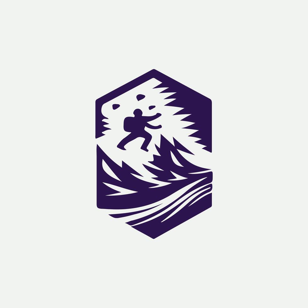 Glacier Quest Ice Climbers Logo vector