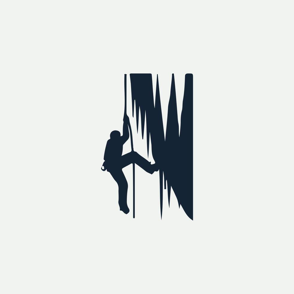 Frost Surge Ice Climbing Logo Design vector