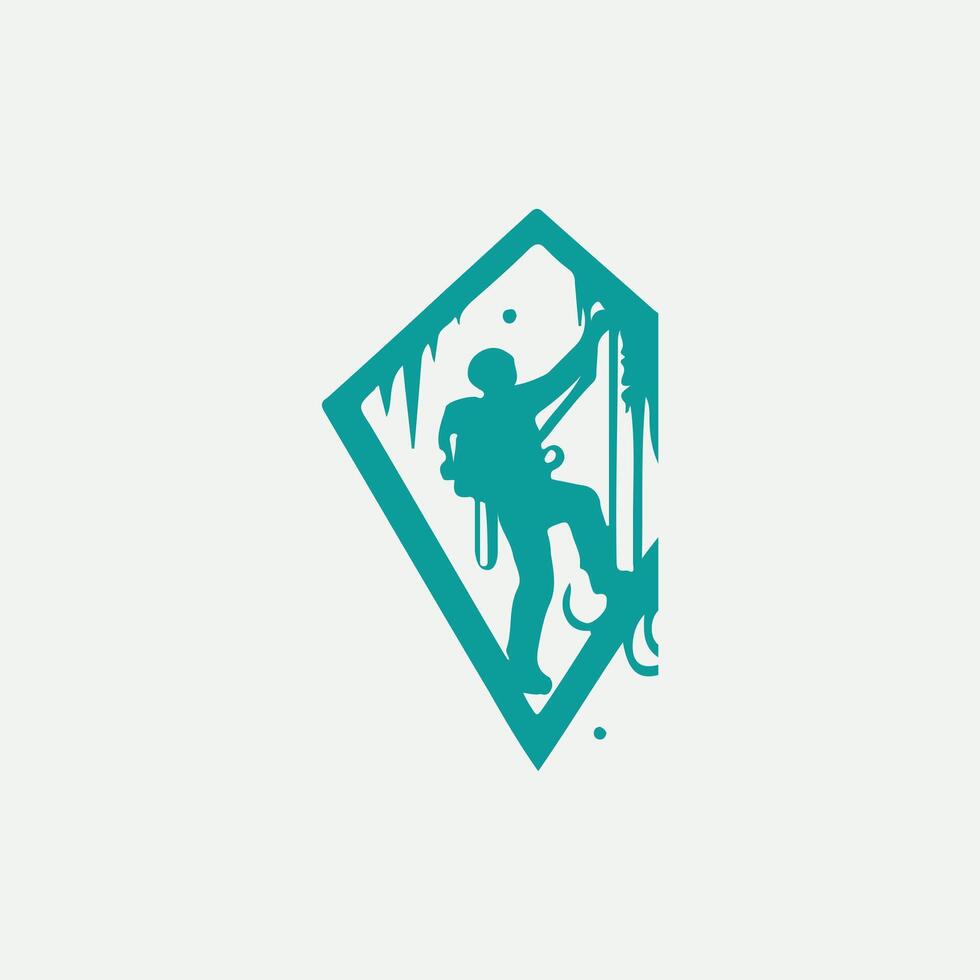 Arctic Heights Ice Climbing Logo Design vector