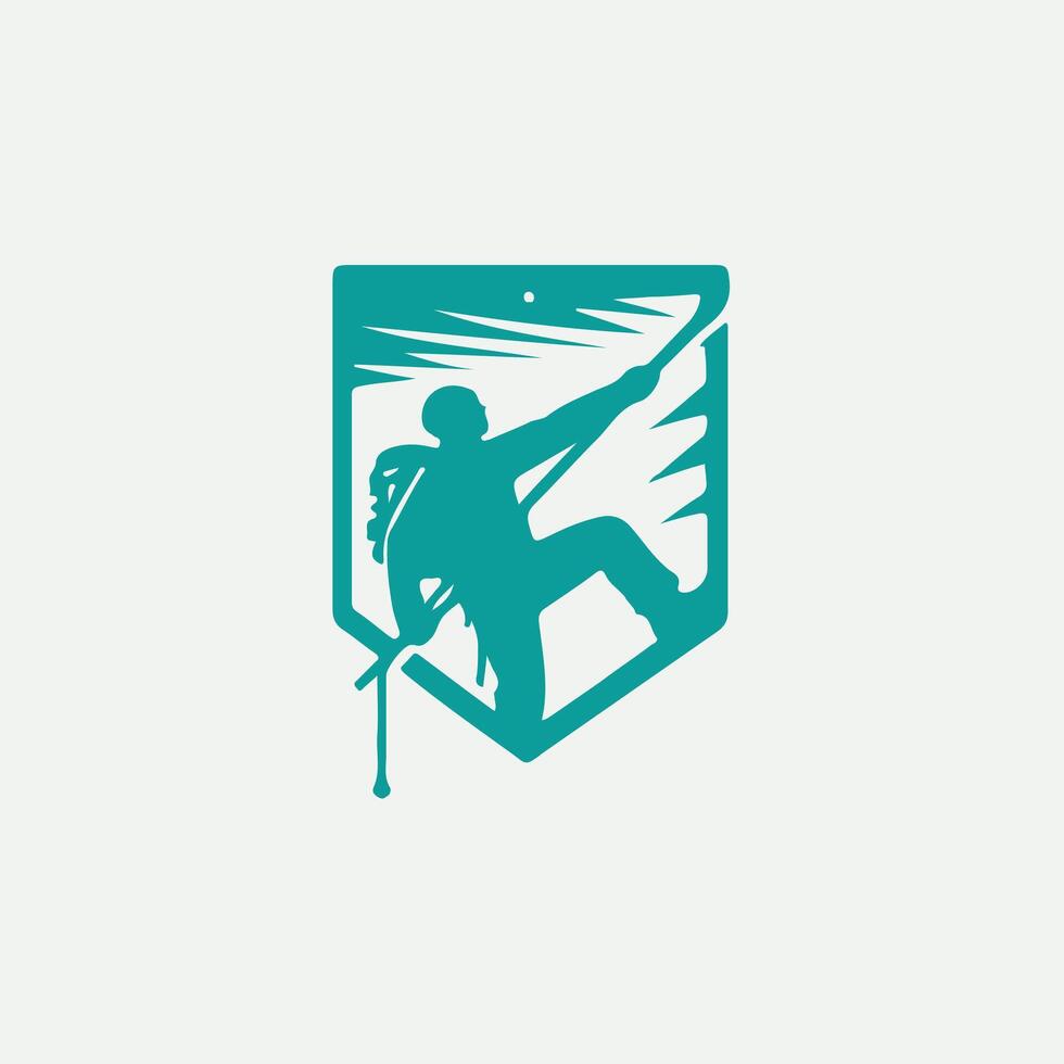 Arctic Ascend Ice Climbing Logo Design vector