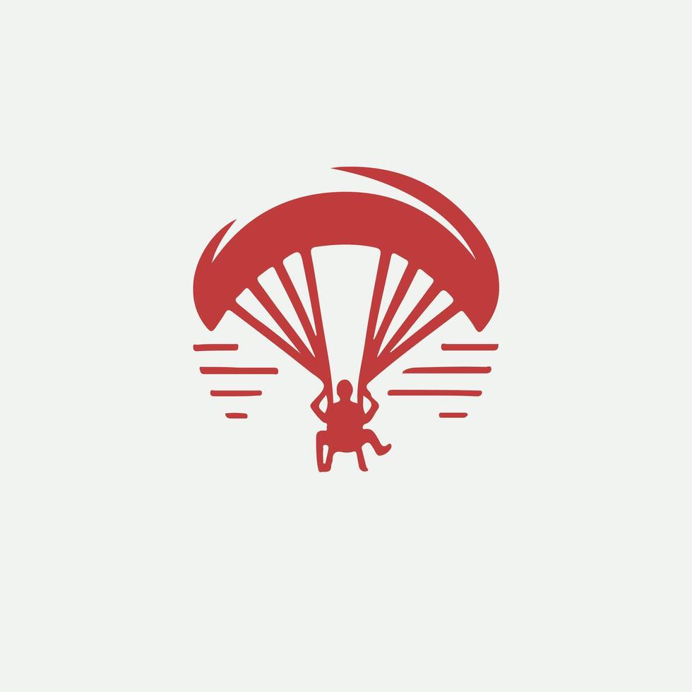 Sky Flight paragliding logo vector