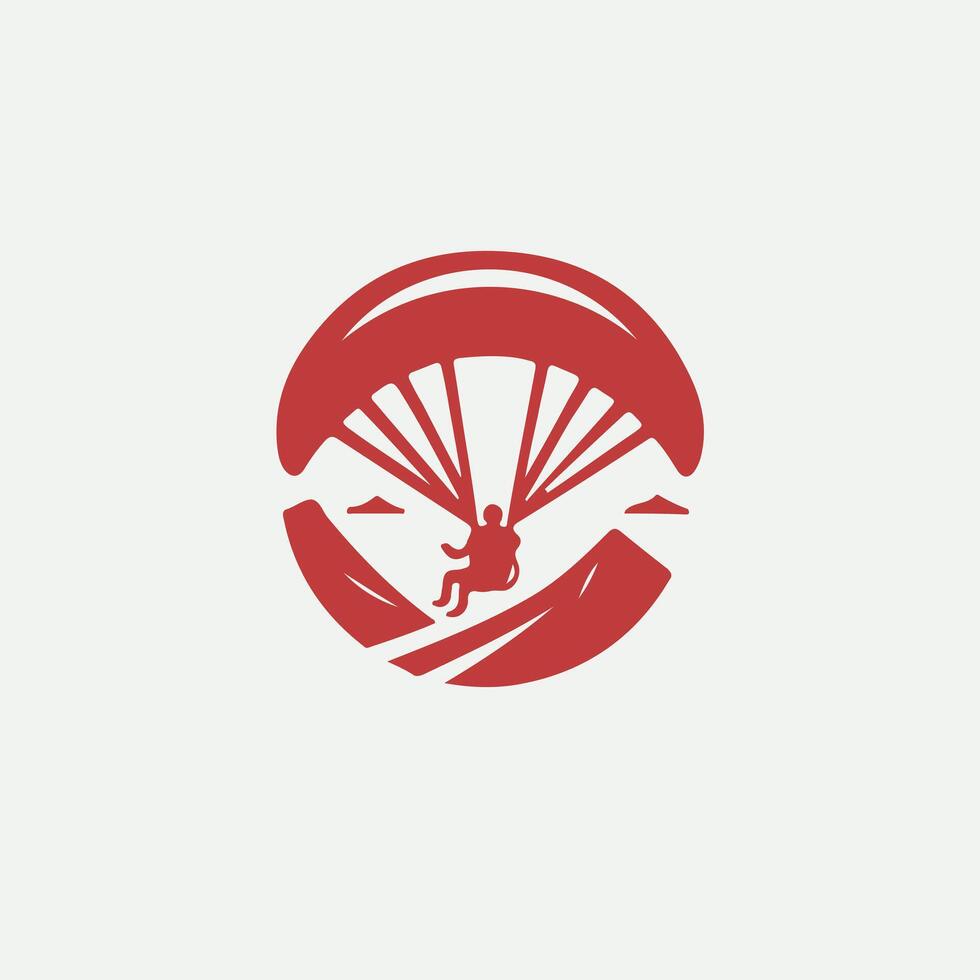 Flight Wave paragliding logo vector