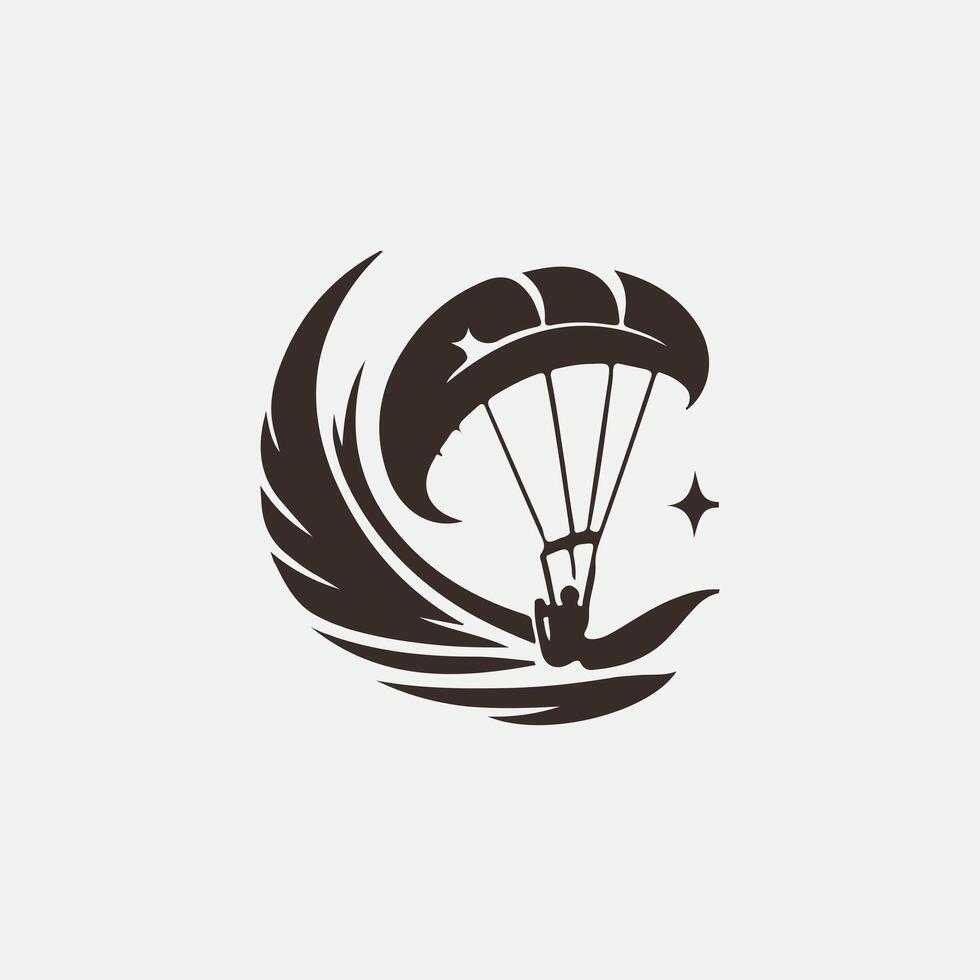 Paraglide X paragliding logo vector