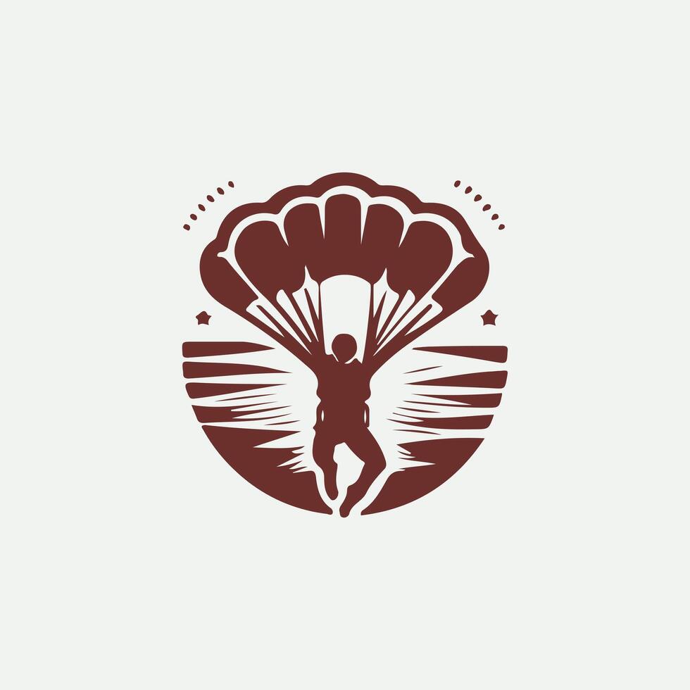 Drop And Glide Sky Diving Logo vector