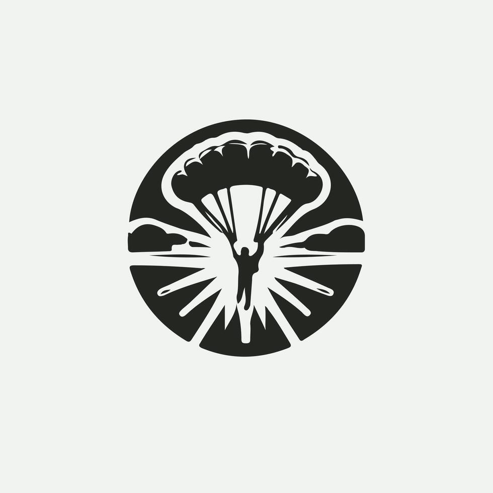 Parachute Drift Sky Diving Logo vector