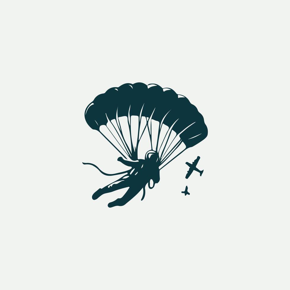 Parachute Seekers Sky Diving Logo vector