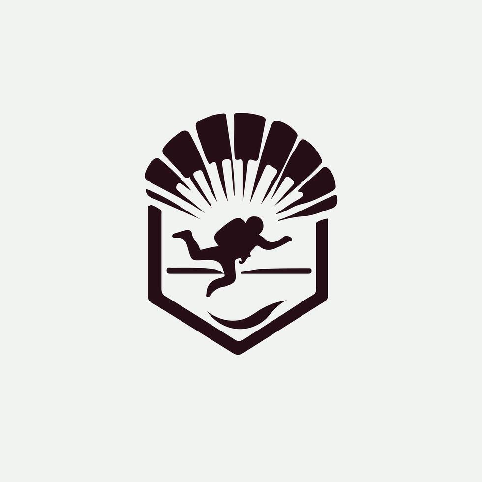 Jump Legacy Sky Diving Logo vector