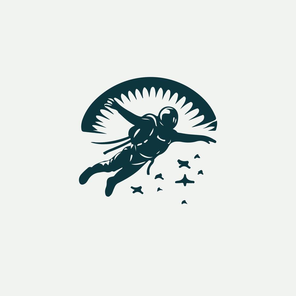 Sky Blast Adventures Sky Diving Logo vector
