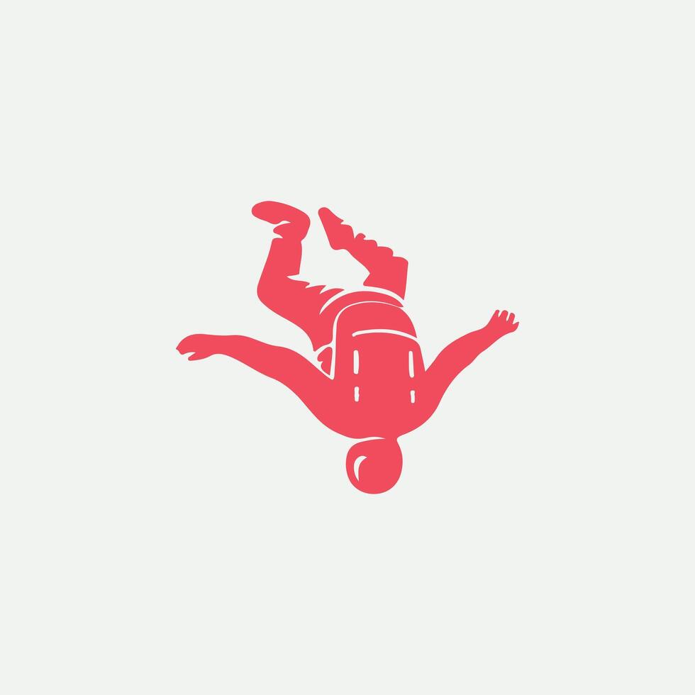 Jumping Beyond Sky Diving Logo vector