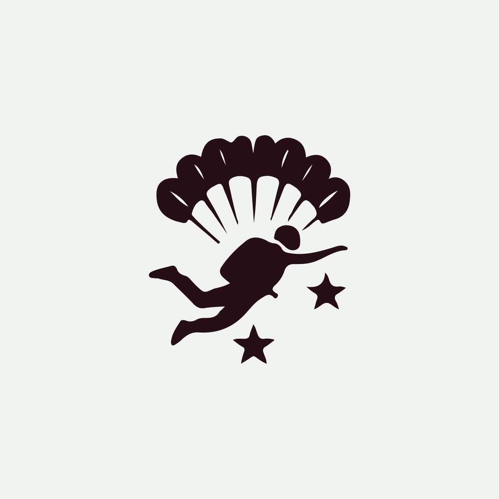 Leap Beyond Limits Sky Diving Logo vector
