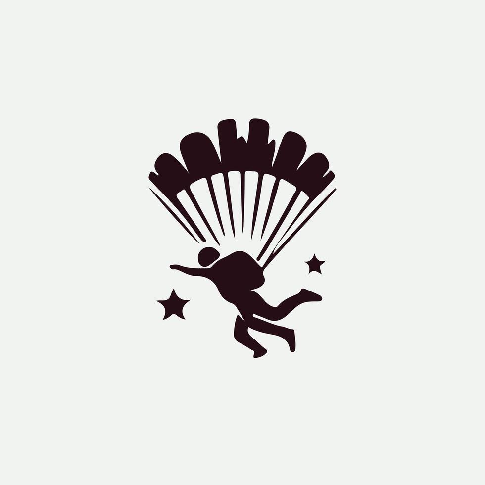 Adrenaline Drop Sky Diving Logo vector
