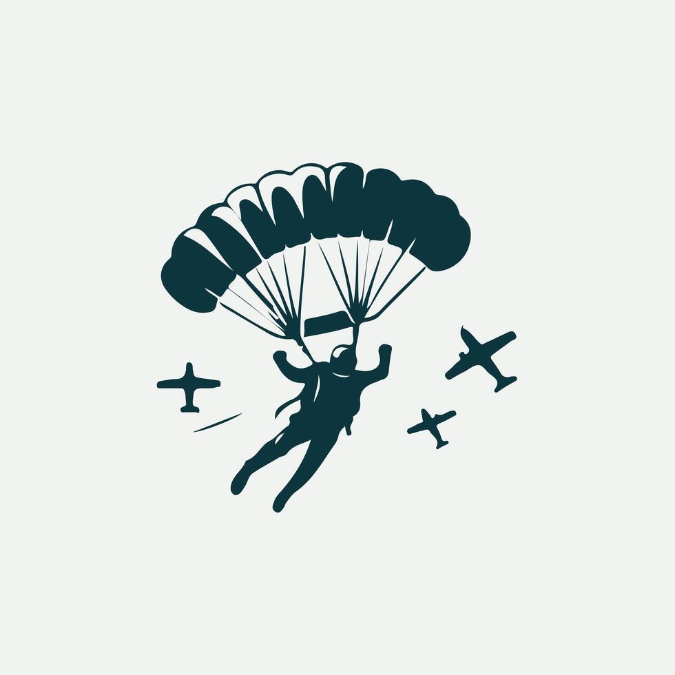 Into The Blue Sky Diving Logo vector