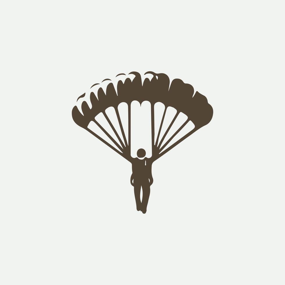 Thrills Sky Diving Logo vector