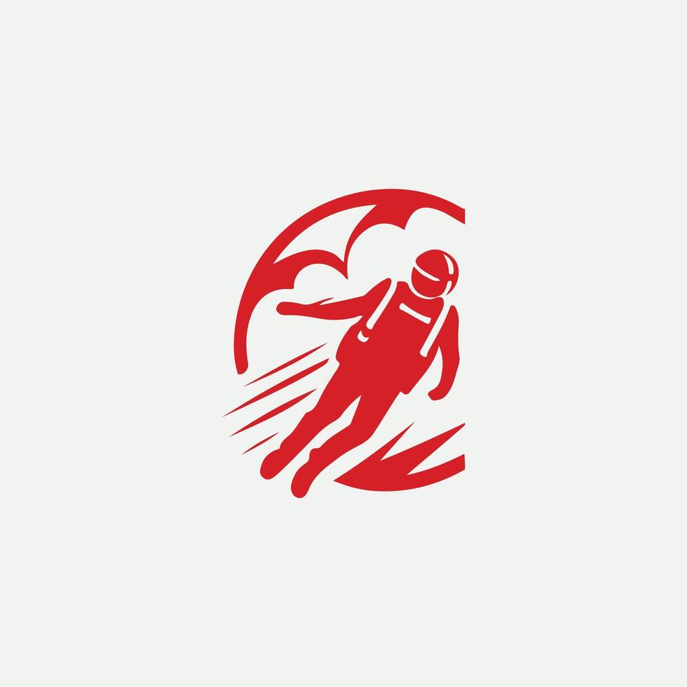 Beyond the Clouds Sky Diving Logo vector