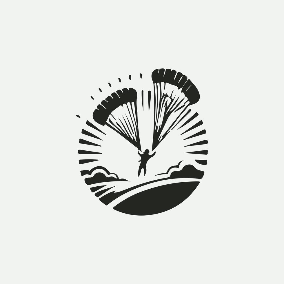 Air Jumpscape Sky Diving Logo vector