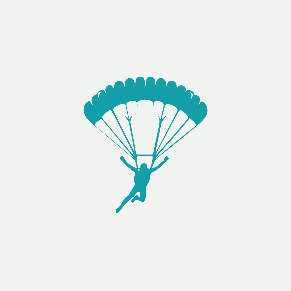 Parachute Thrills Sky Diving Logo vector