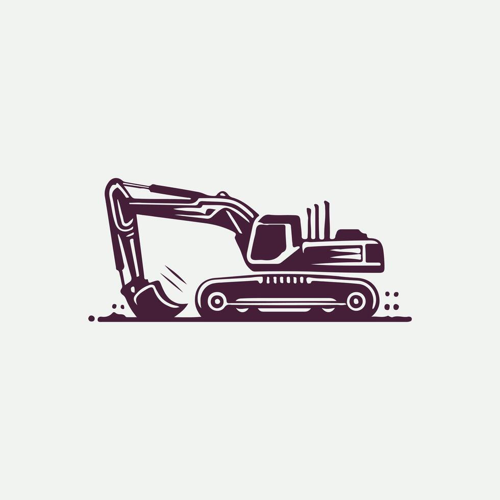 Trac X Crawler Excavators logo vector