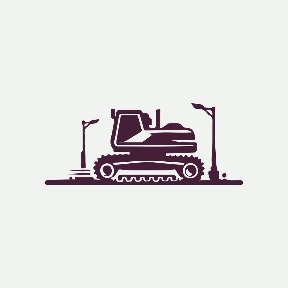 Track Dig Crawler Excavators logo vector