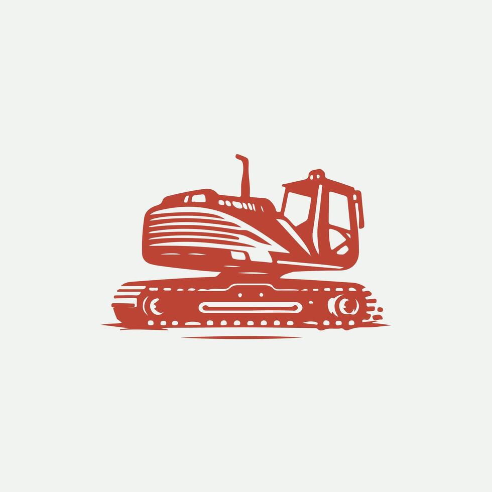 Steel Tread Crawler Excavators logo vector