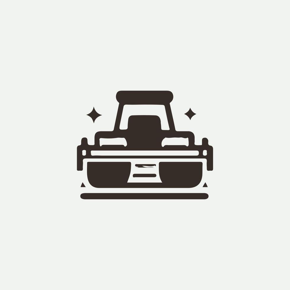 Asphalt Roll Pro Road Roller logo vector