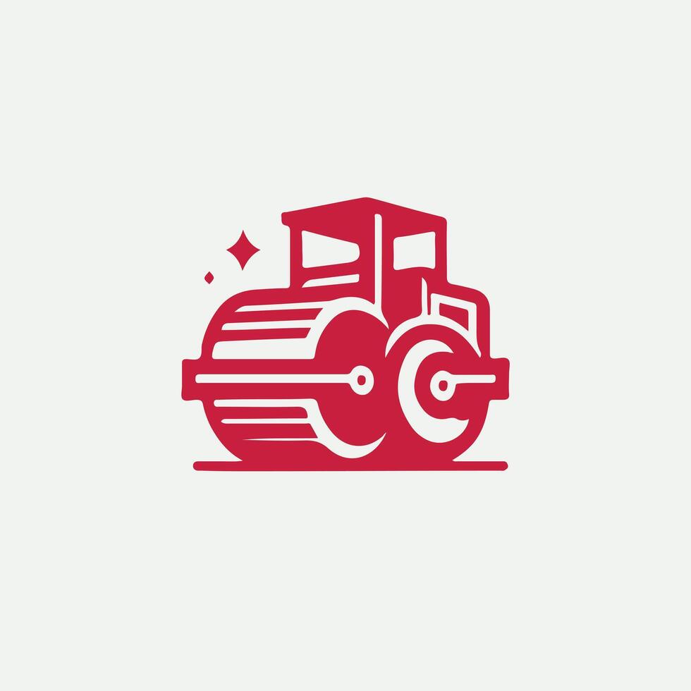 Drive Road Roller logo vector