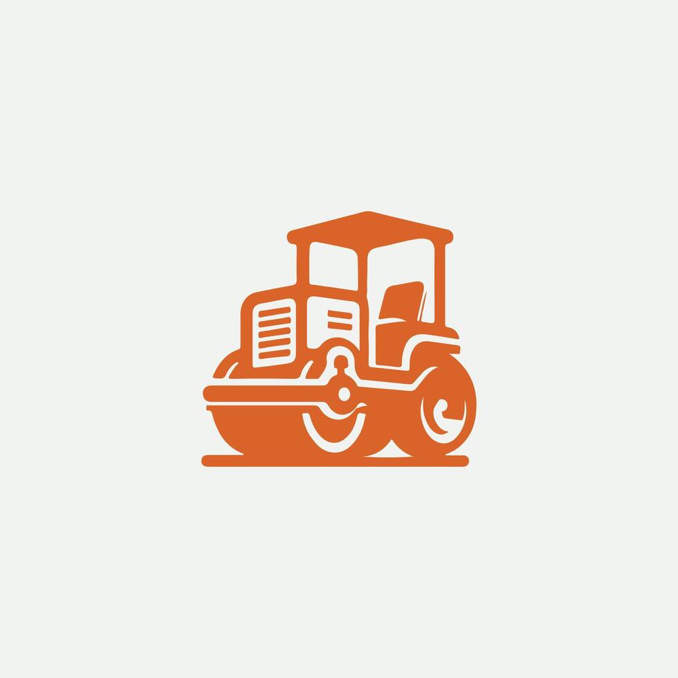 Earth Roll Road Roller logo vector