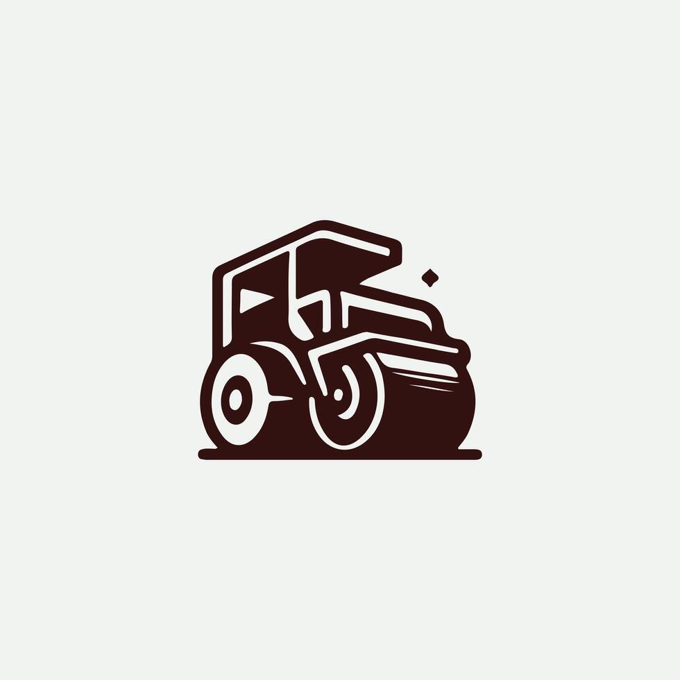 Smooth Pave Road Roller logo vector
