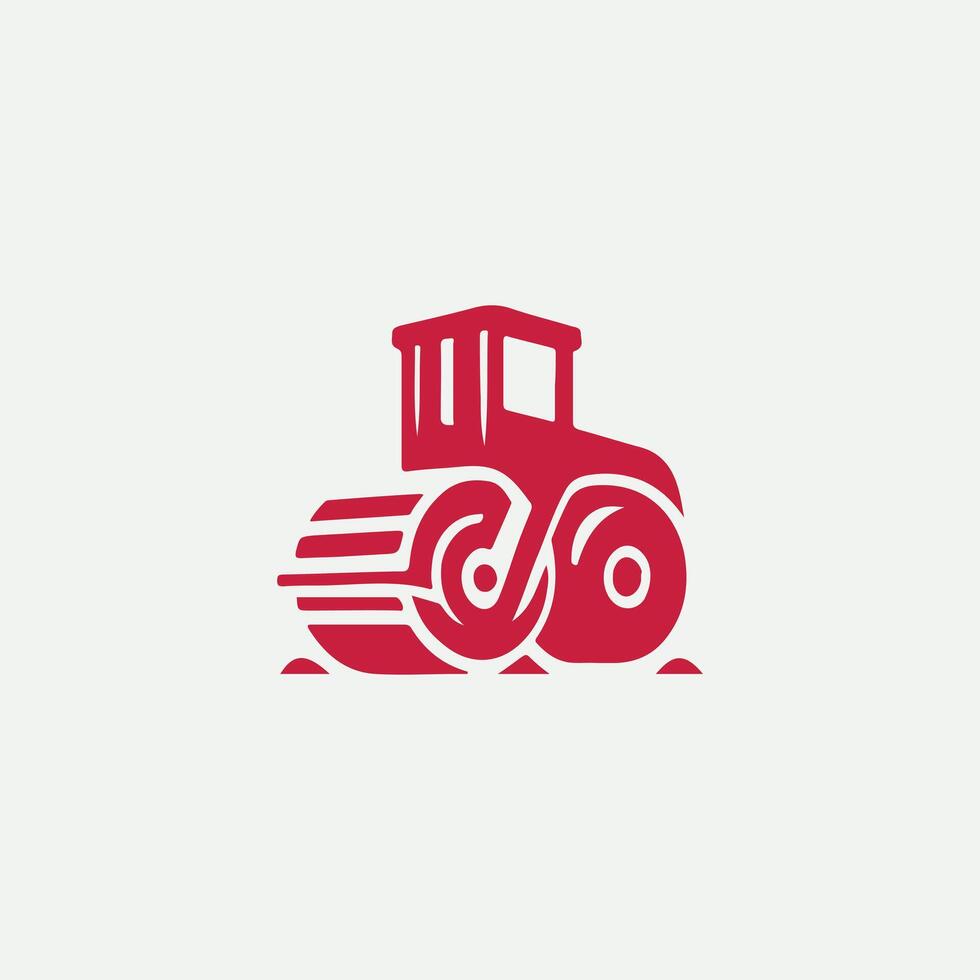 Turbo Roll Road Roller logo vector
